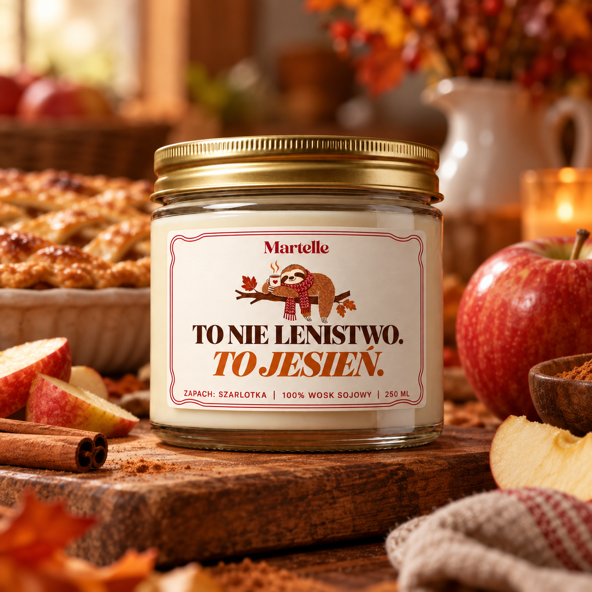 To nie lenistwo, to jesień – świeca sojowa (250 ml)