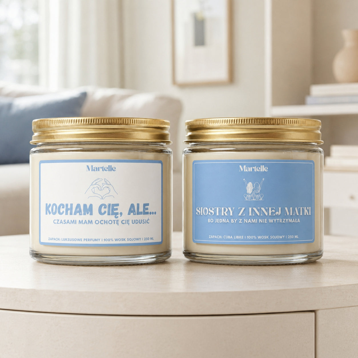 Zestaw świec „Kocham Cię, ale…” – prezent dla przyjaciółki