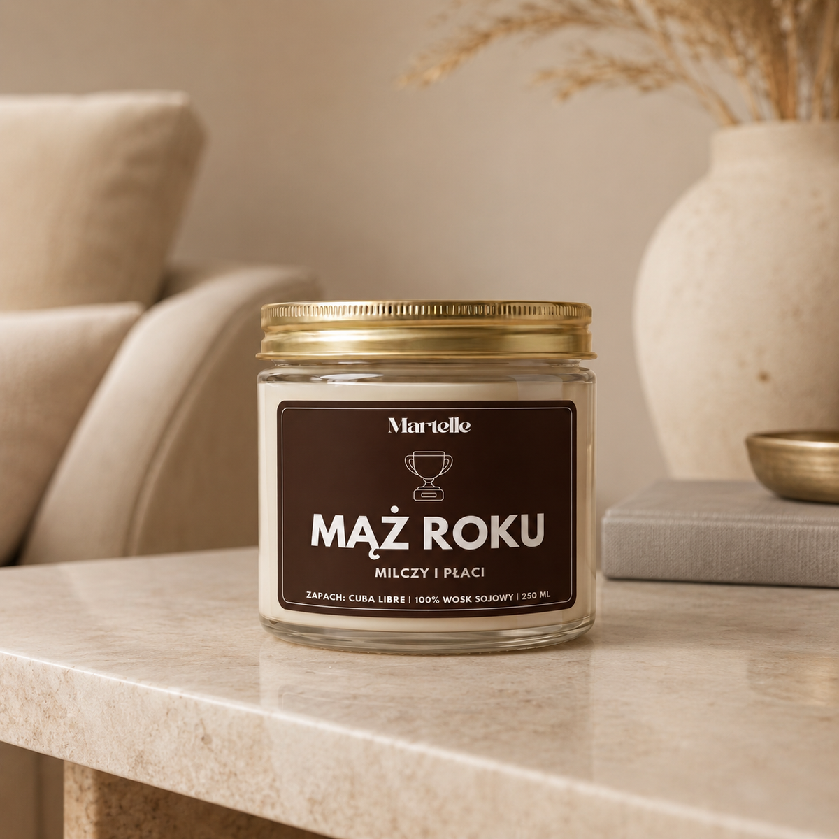 Mąż Roku - świeca sojowa (250 ml)