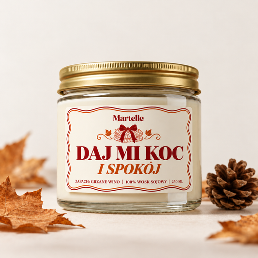 Daj mi koc – świeca sojowa (250 ml)