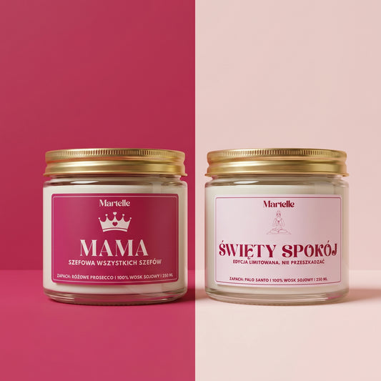 Zestaw Świec "Mama Ma Przerwę" - prezent dla mamy