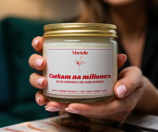 Czekam na milionera - świeca sojowa (250 ml)
