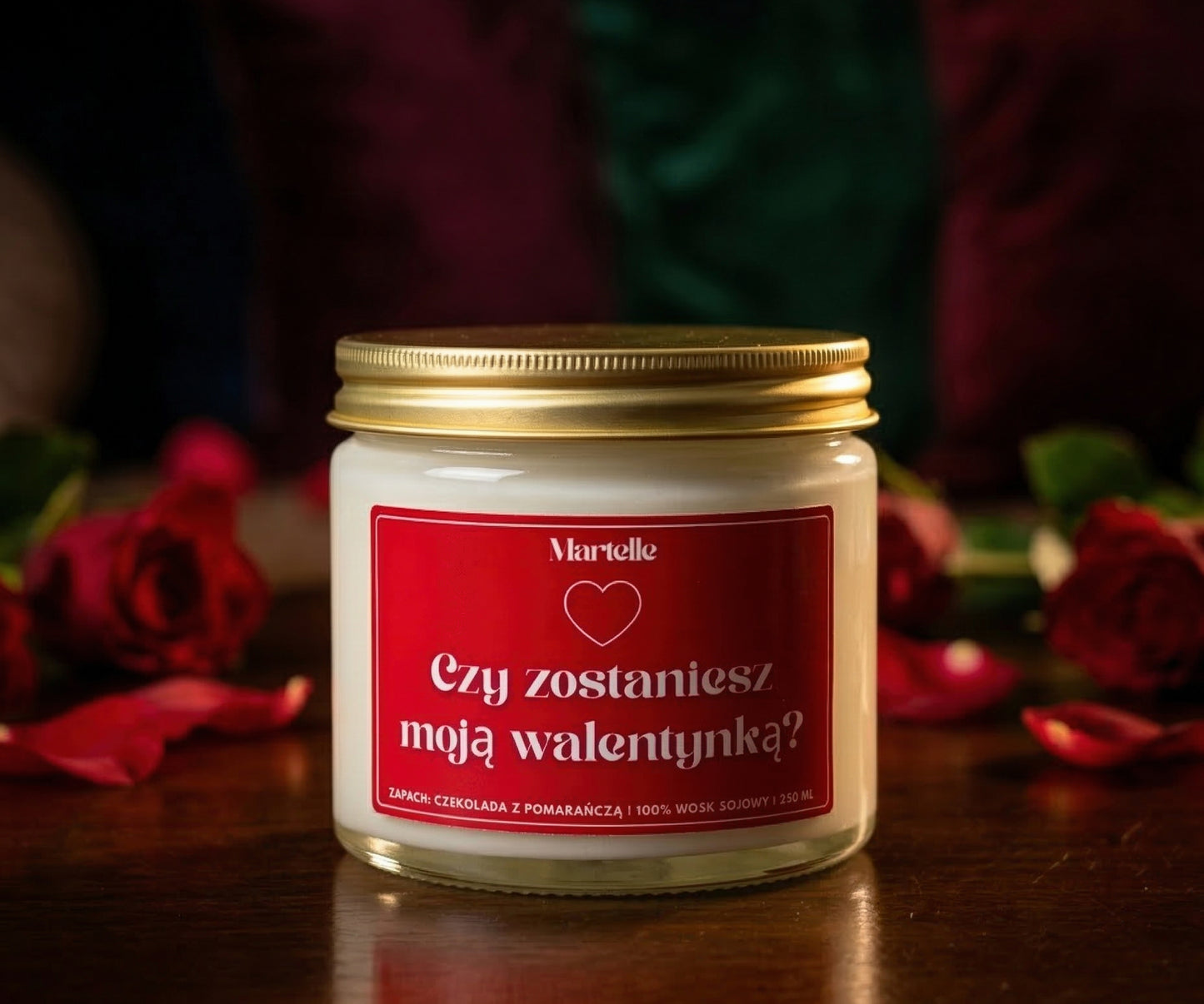 Czy zostaniesz moją walentynką? - świeca sojowa (250 ml)