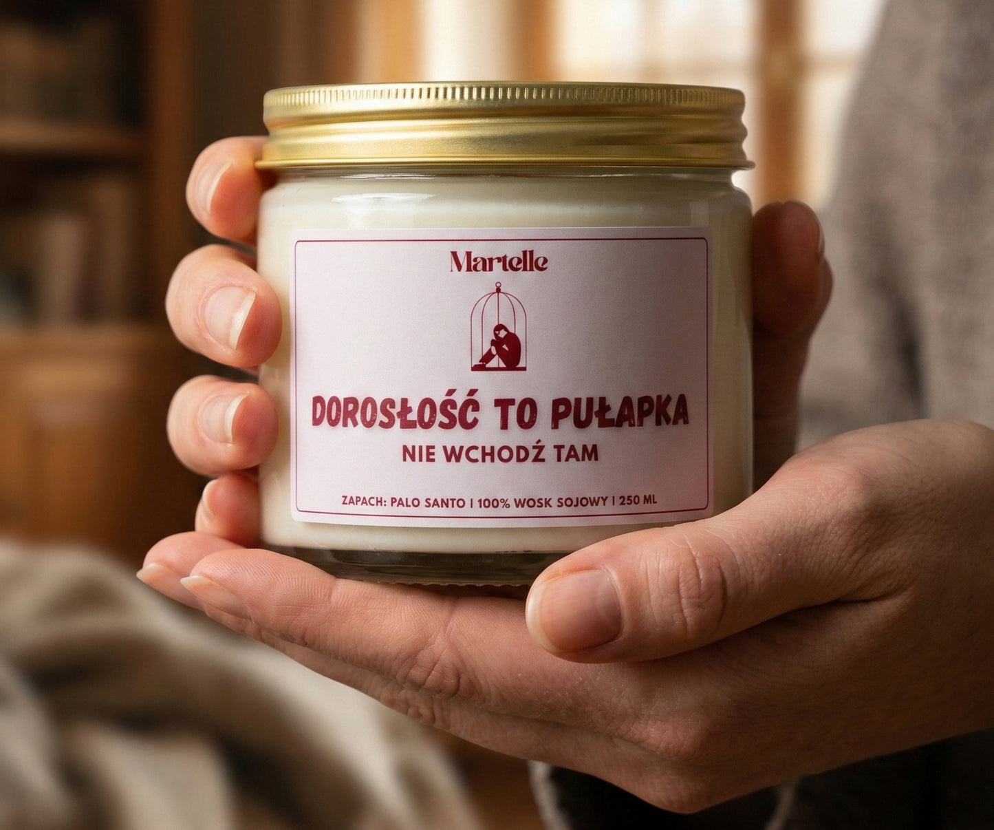 Dorosłość to pułapka - świeca sojowa (250 ml)