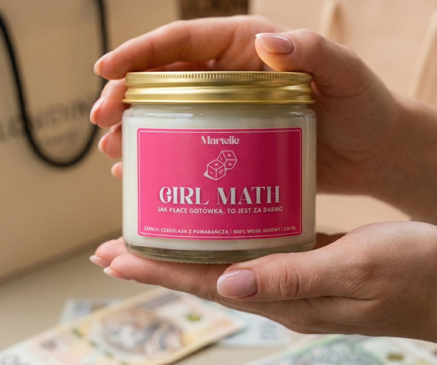 Girl math - świeca sojowa (250 ml)