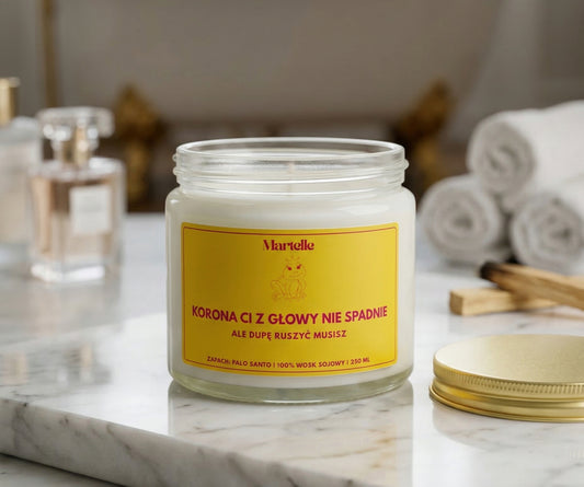 Korona ci z głowy nie spadnie - świeca sojowa (250 ml)