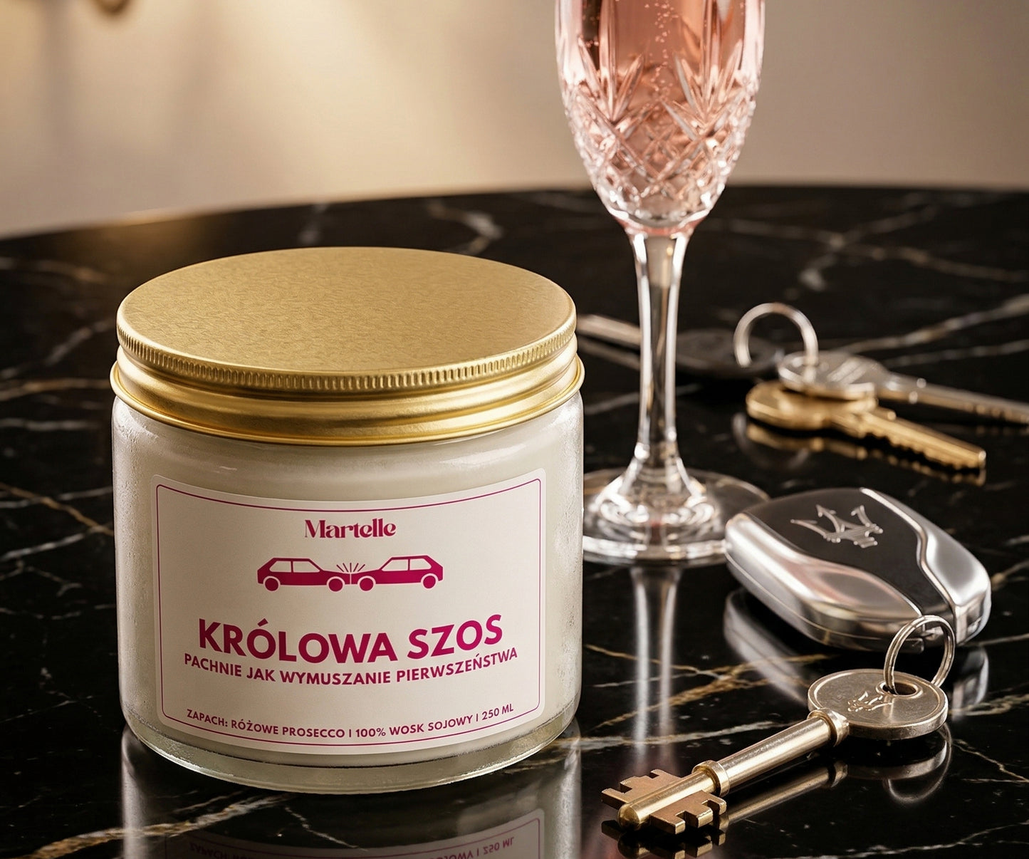 Królowa szos - świeca sojowa (250 ml)