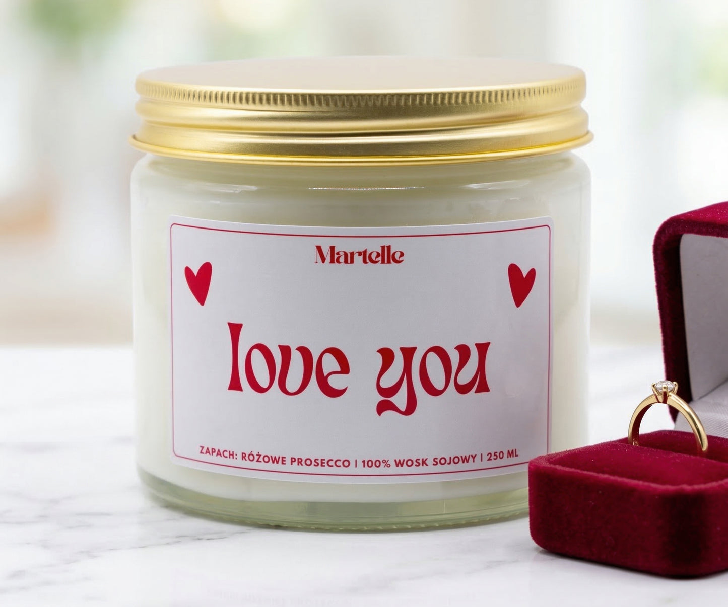 Love you - świeca sojowa (250 ml)