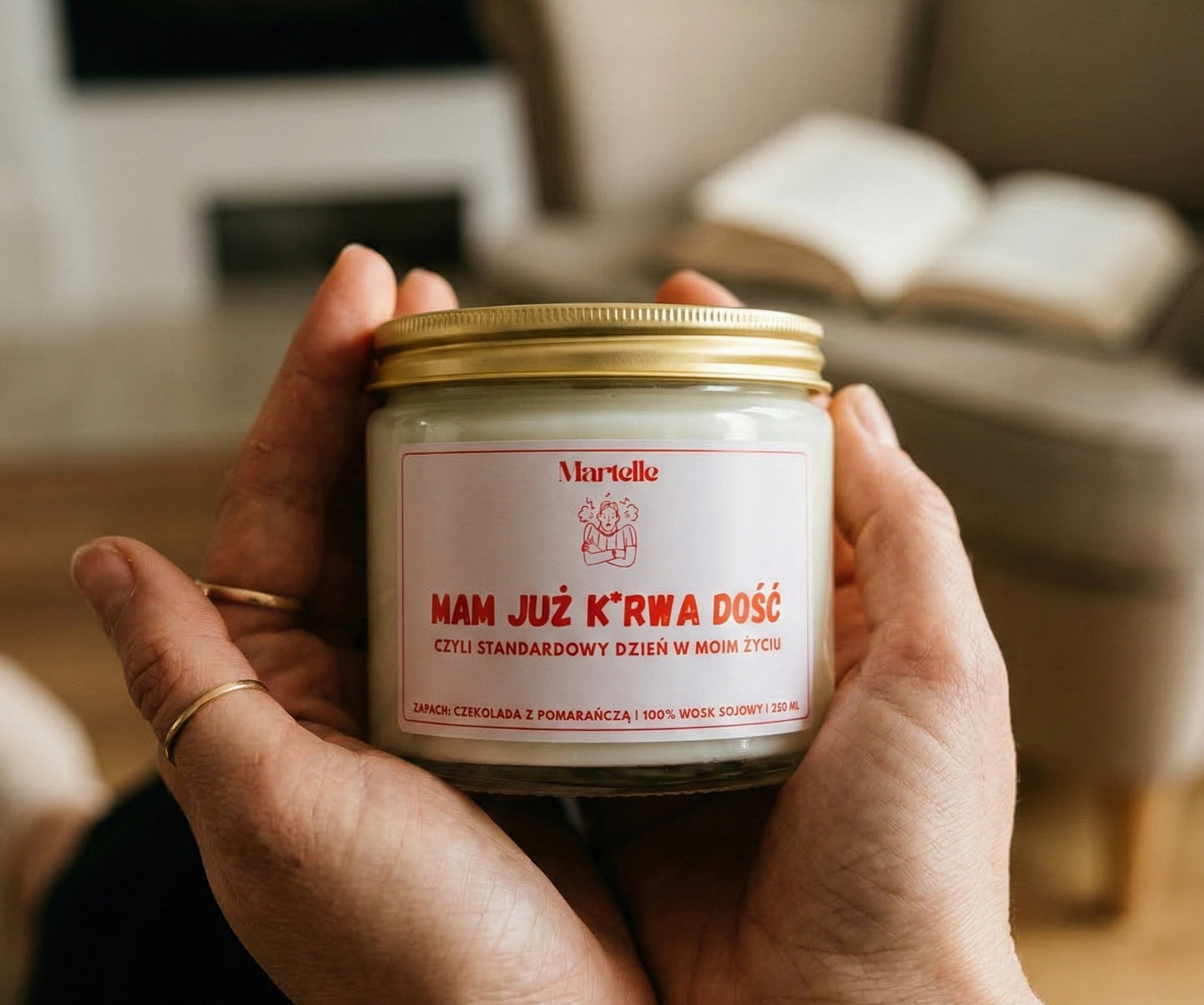 Mam już k*rwa dość - świeca sojowa (250 ml)