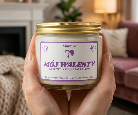 Mój walenty - świeca sojowa (250 ml)