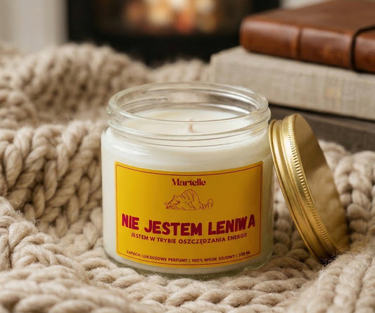 Nie jestem leniwa - świeca sojowa (250 ml)
