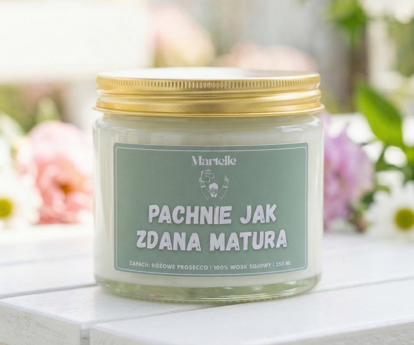 Pachnie jak zdana matura - świeca sojowa (250 ml)