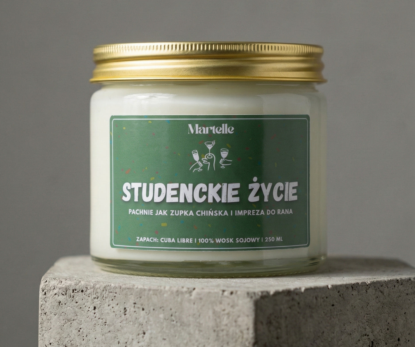 Studenckie życie - świeca sojowa (250 ml)