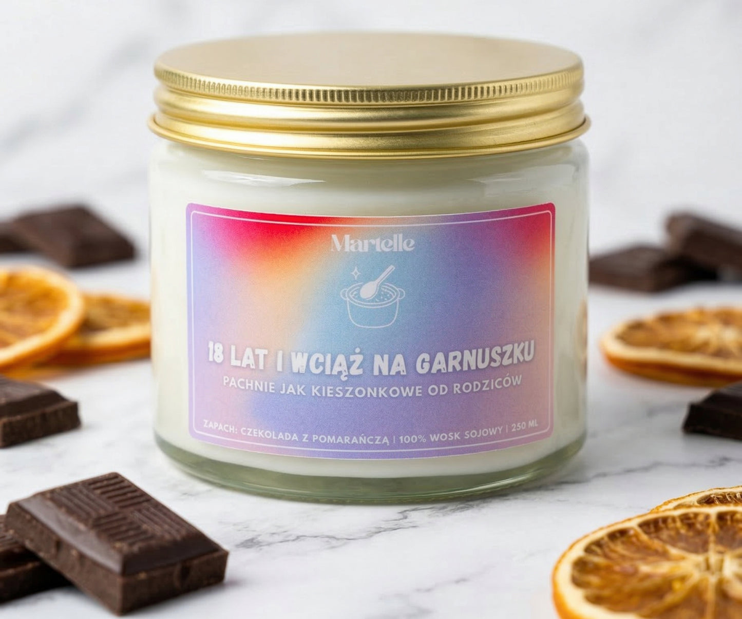 18 lat i wciąż na garnuszku - świeca sojowa (250 ml)