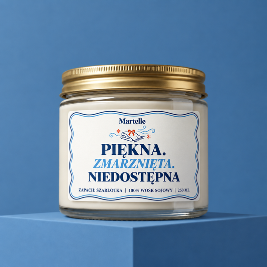 Piękna, zmarźnięta, niedostępna – świeca sojowa (250 ml)