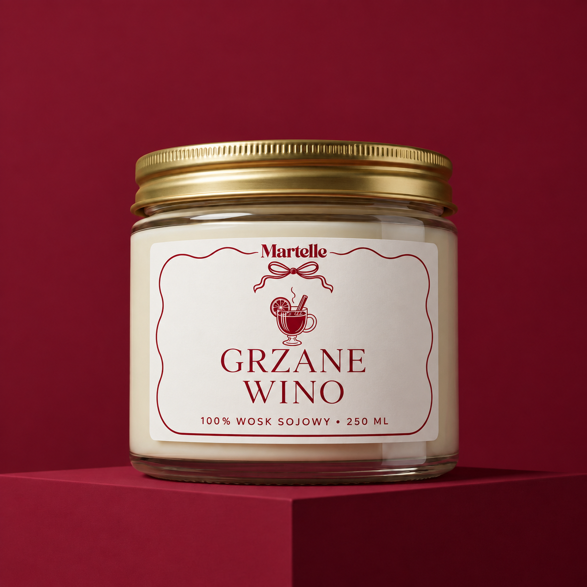 Grzane wino – świeca sojowa (250 ml)