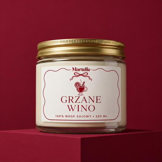 Grzane wino – świeca sojowa (250 ml)