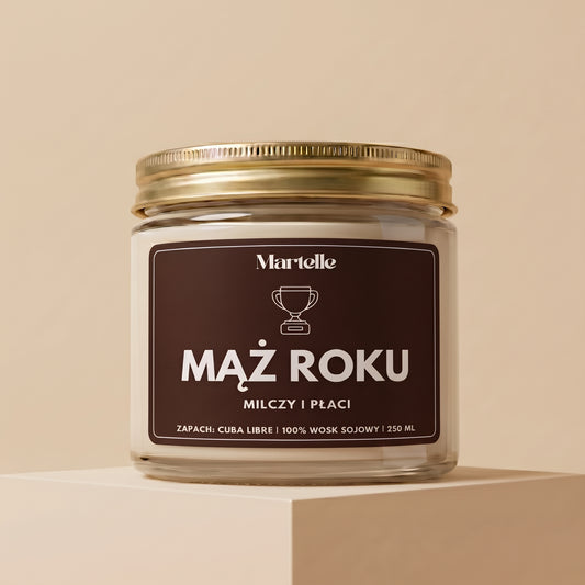 Mąż Roku  - świeca sojowa (250 ml)