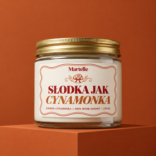 Słodka jak cynamonka – świeca sojowa (250 ml)