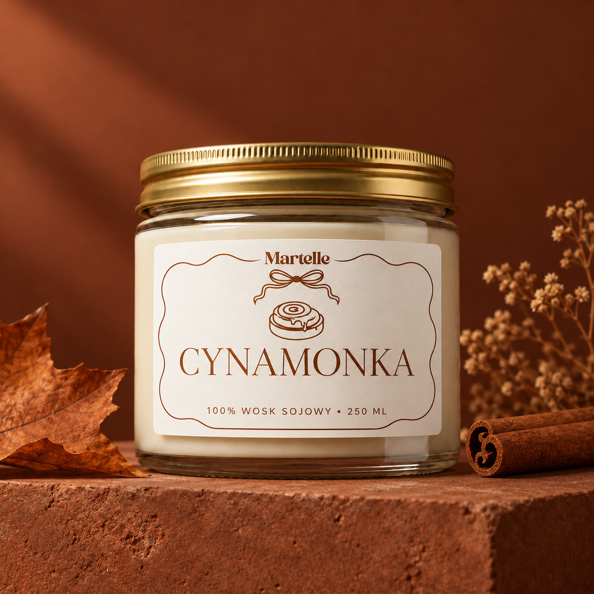 Zestaw świec jesiennych – 4 duże świece sojowe