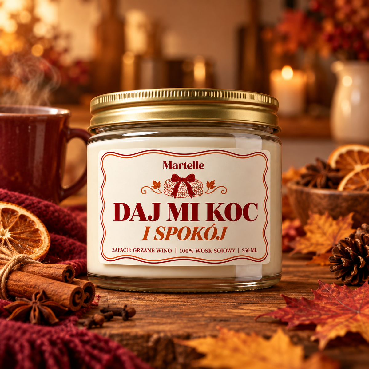 Daj mi koc – świeca sojowa (250 ml)