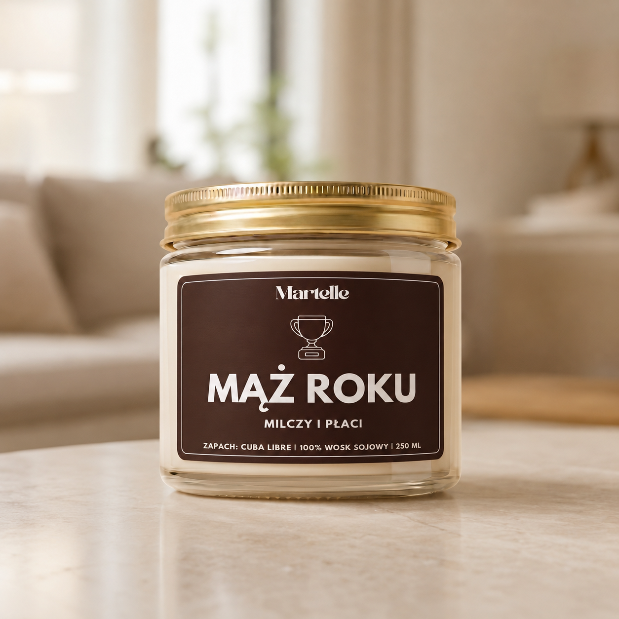 Mąż Roku  - świeca sojowa (250 ml)