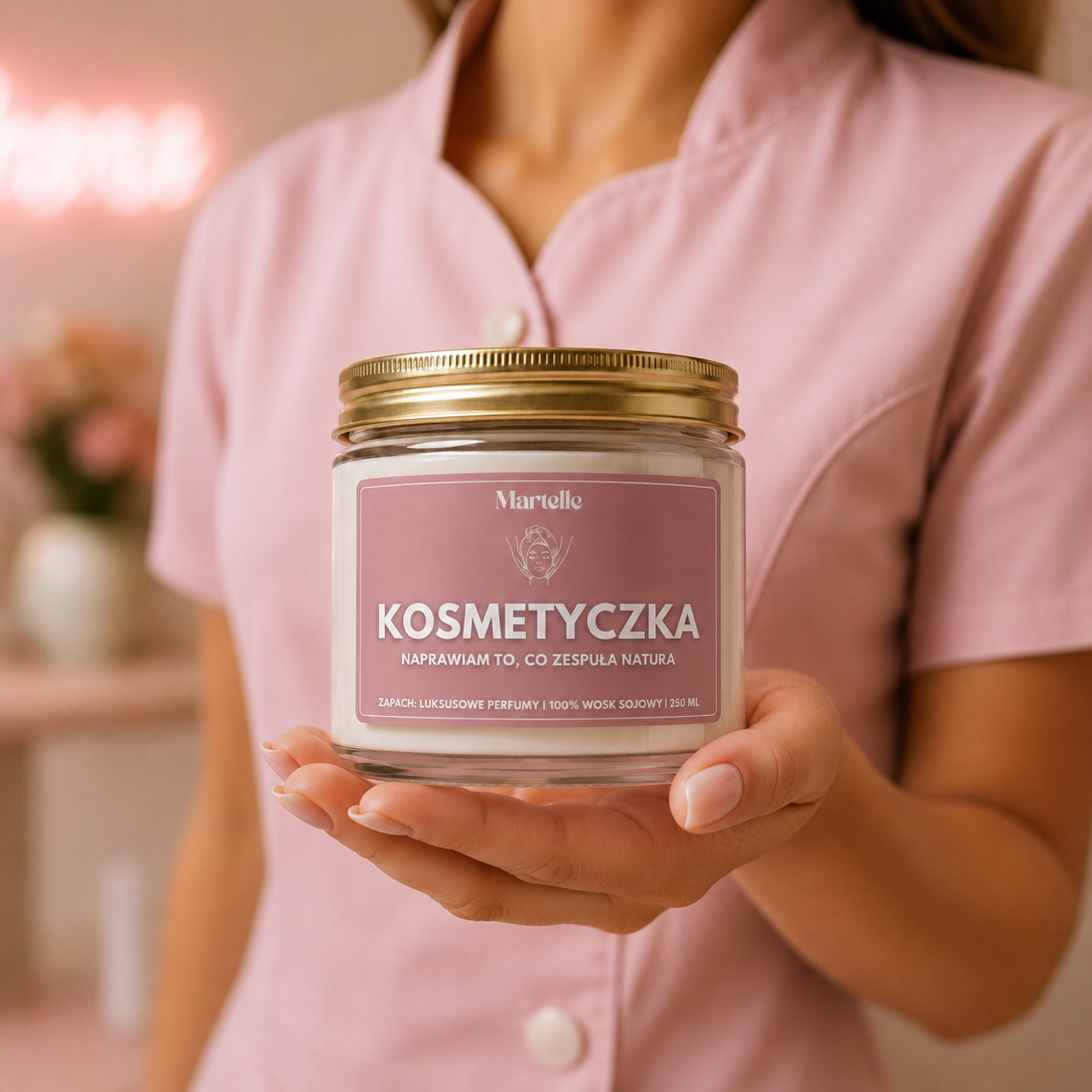 Kosmetyczka - świeca sojowa (250 ml)