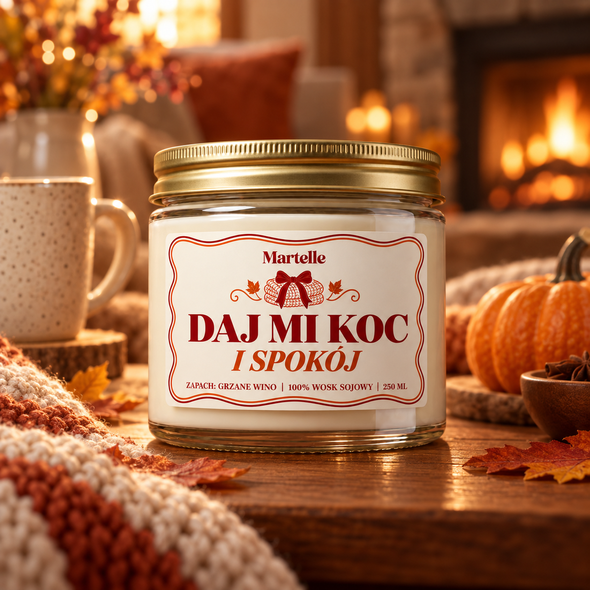 Daj mi koc – świeca sojowa (250 ml)