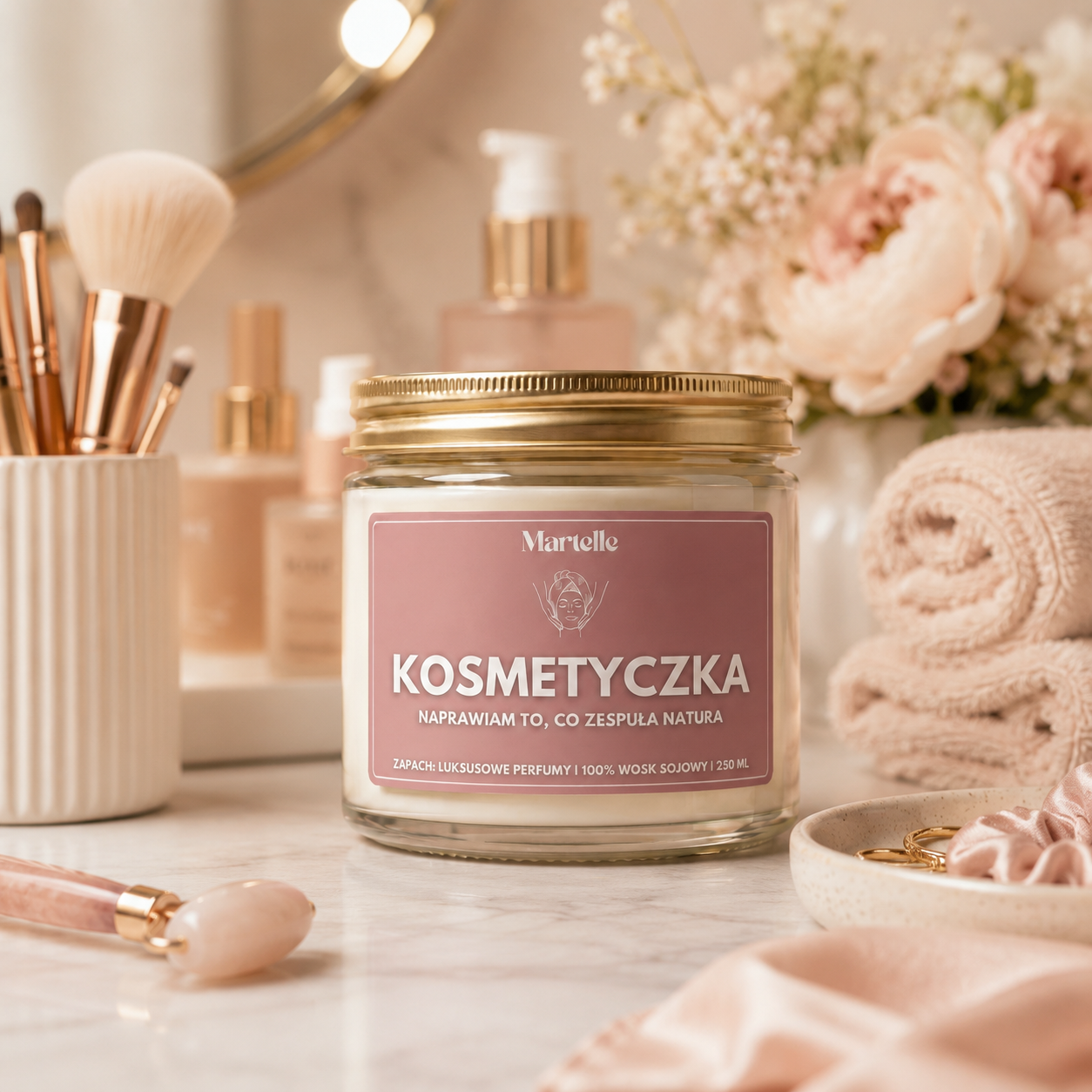 Kosmetyczka - świeca sojowa (250 ml)