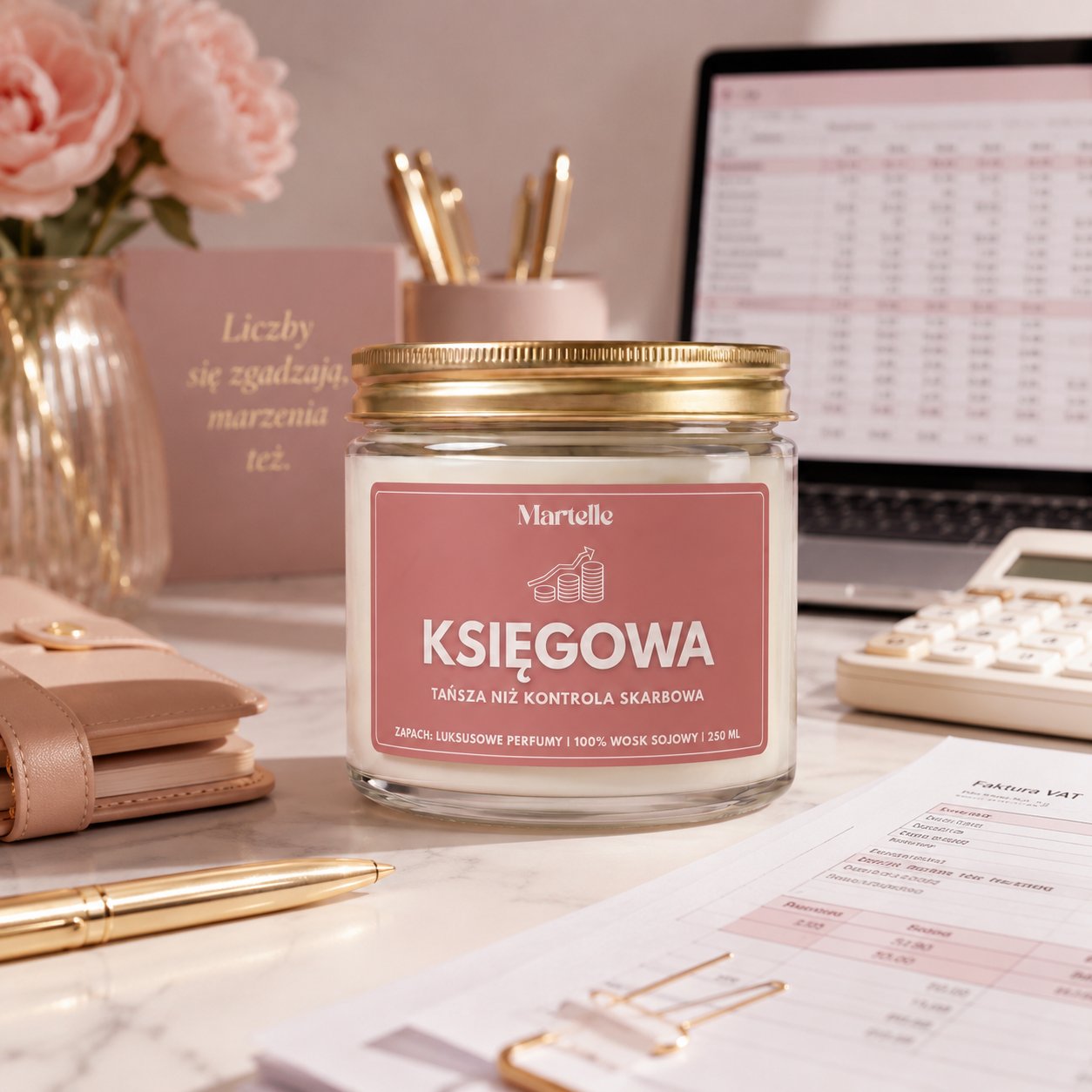 Księgowa - świeca sojowa (250 ml)