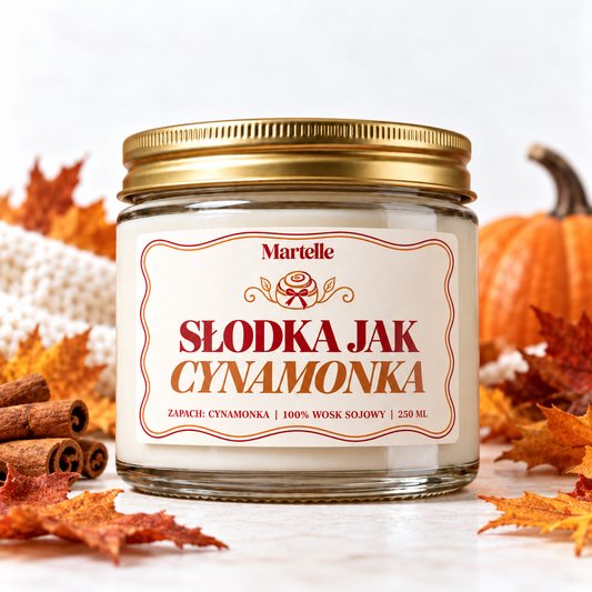 Słodka jak cynamonka – świeca sojowa (250 ml)