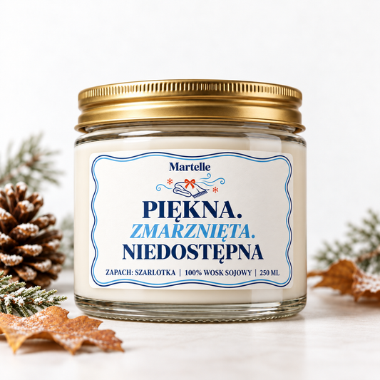 Piękna, zmarźnięta, niedostępna – świeca sojowa (250 ml)