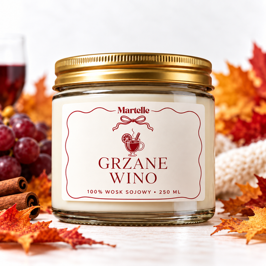 Grzane wino – świeca sojowa (250 ml)