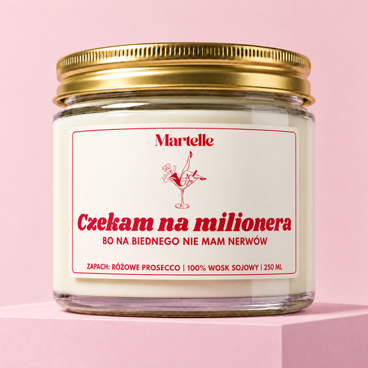 Czekam na milionera - świeca sojowa (250 ml)