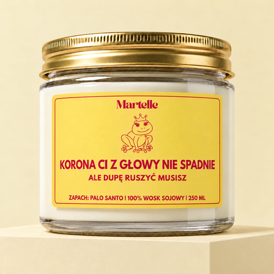 Korona ci z głowy nie spadnie - świeca sojowa (250 ml)