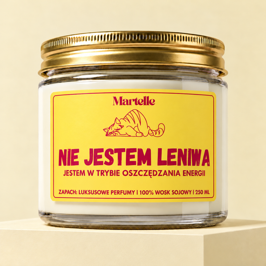Nie jestem leniwa - świeca sojowa (250 ml)