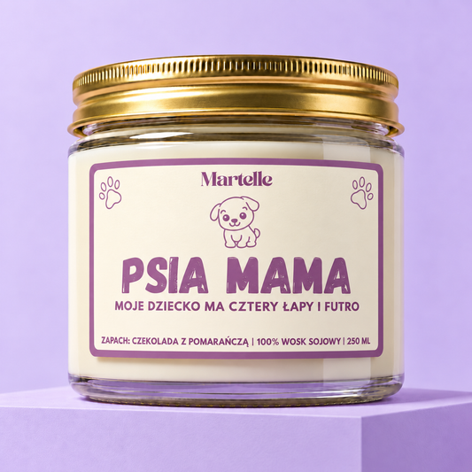 Psia mama - świeca sojowa (250 ml)