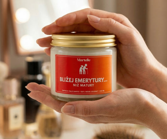 Bliżej emerytury... - świeca sojowa (250 ml)