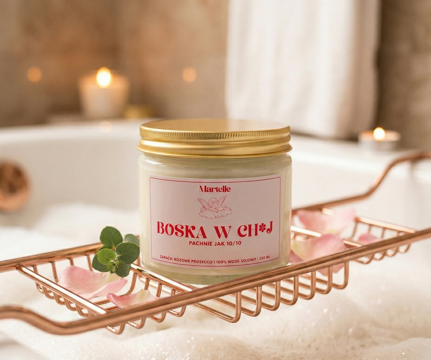 Boska w ch*j - świeca sojowa (250 ml)