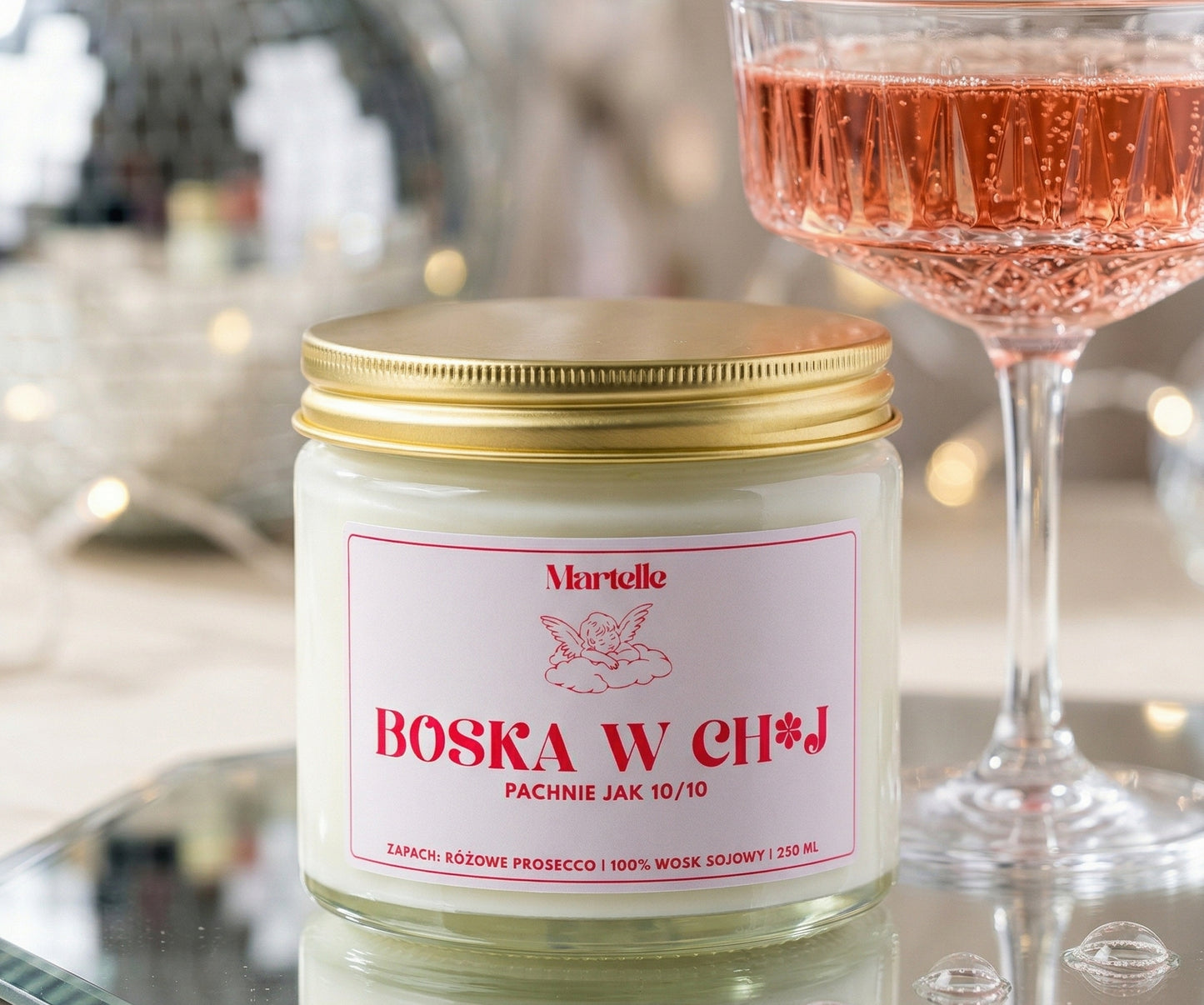 Boska w ch*j - świeca sojowa (250 ml)