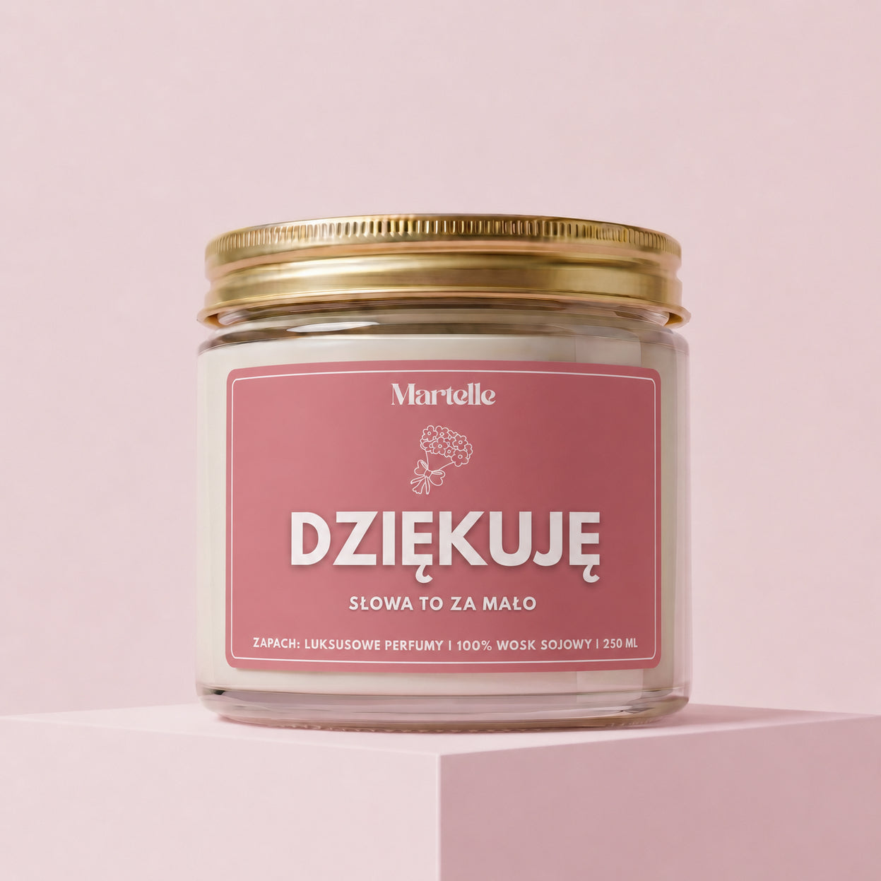 Dziękuję - świeca sojowa (250 ml)