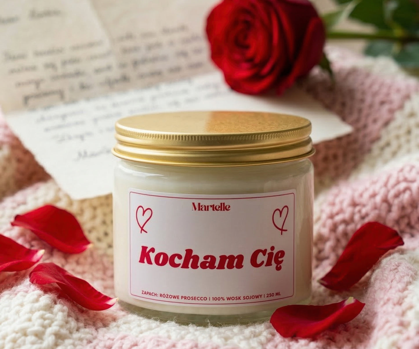 Kocham cię - świeca sojowa (250 ml)