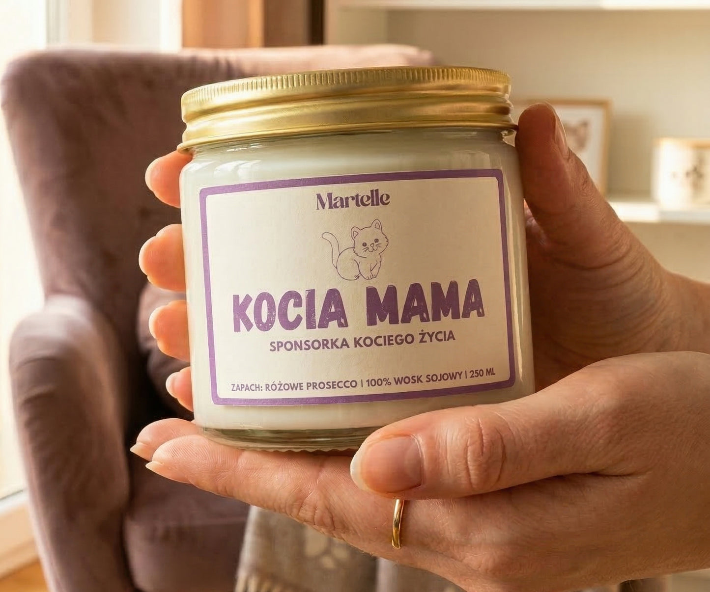 Kocia mama - świeca sojowa (250 ml)