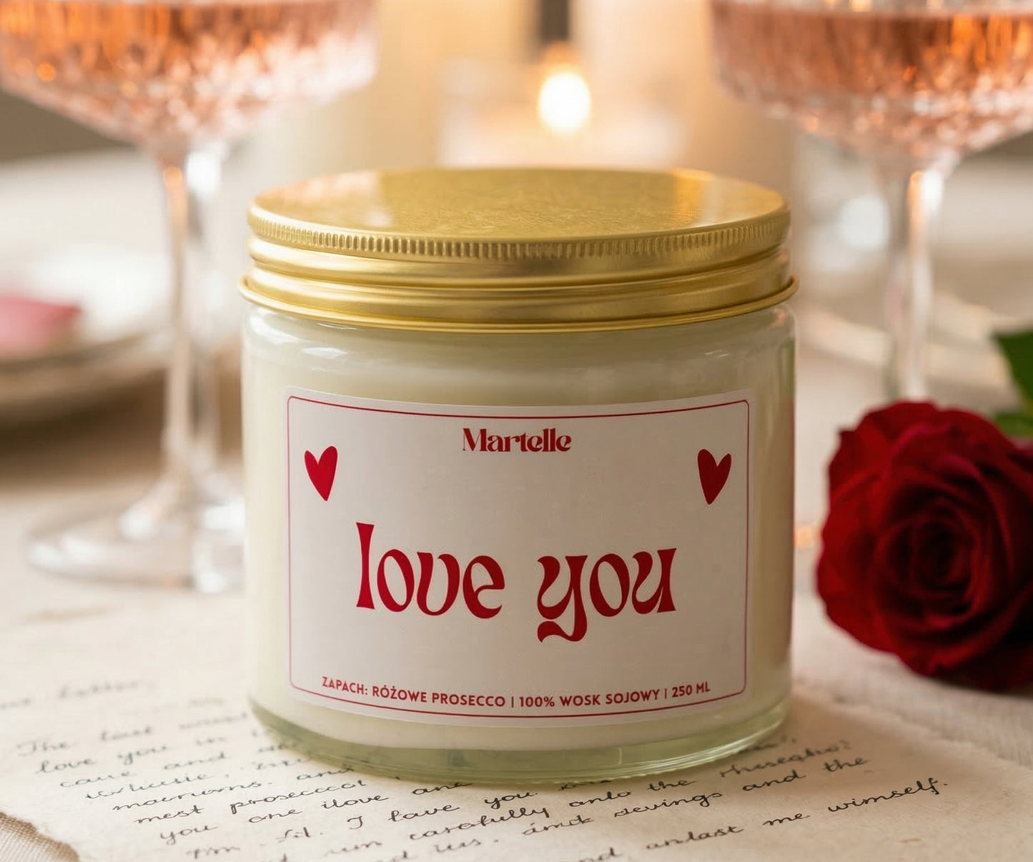 Love you - świeca sojowa (250 ml)