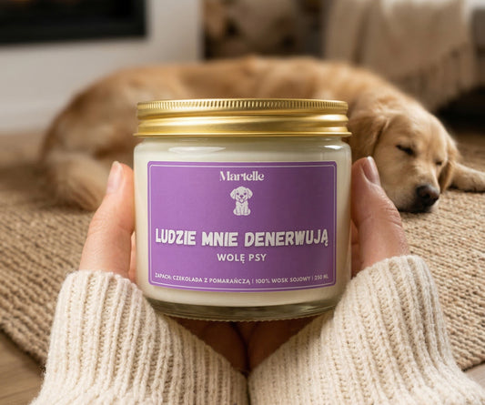 Ludzie mnie denerwują - świeca sojowa (250 ml)