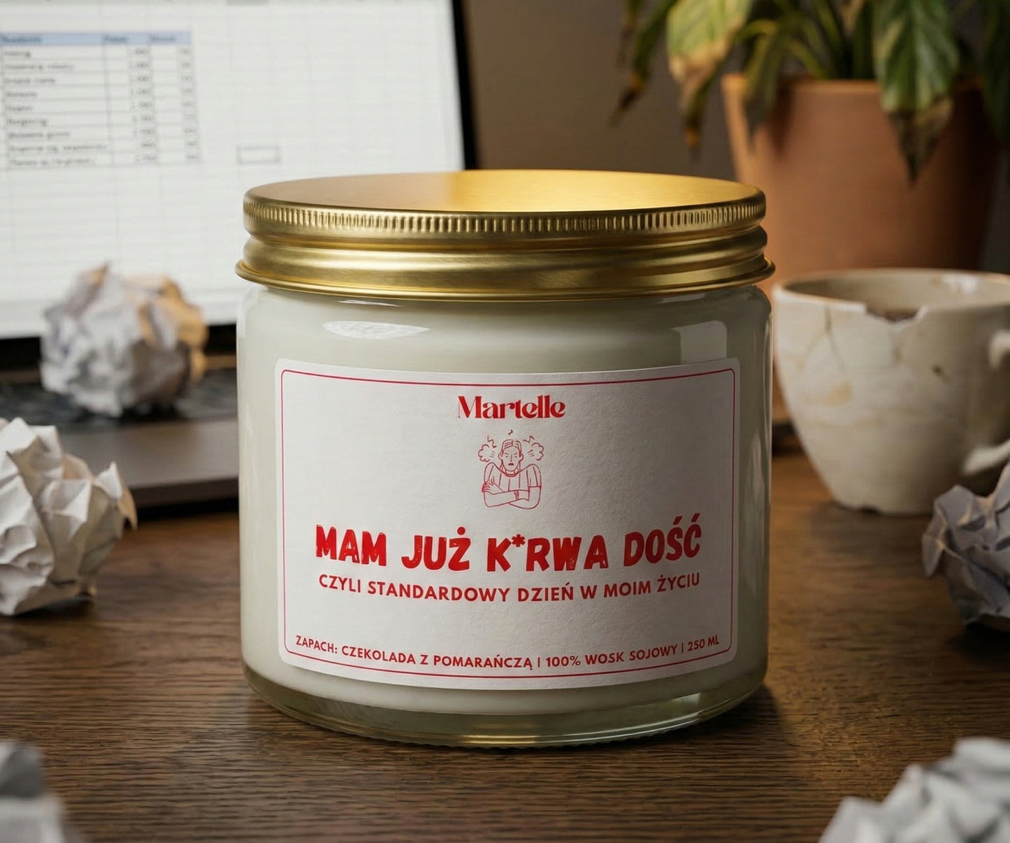 Mam już k*rwa dość - świeca sojowa (250 ml)