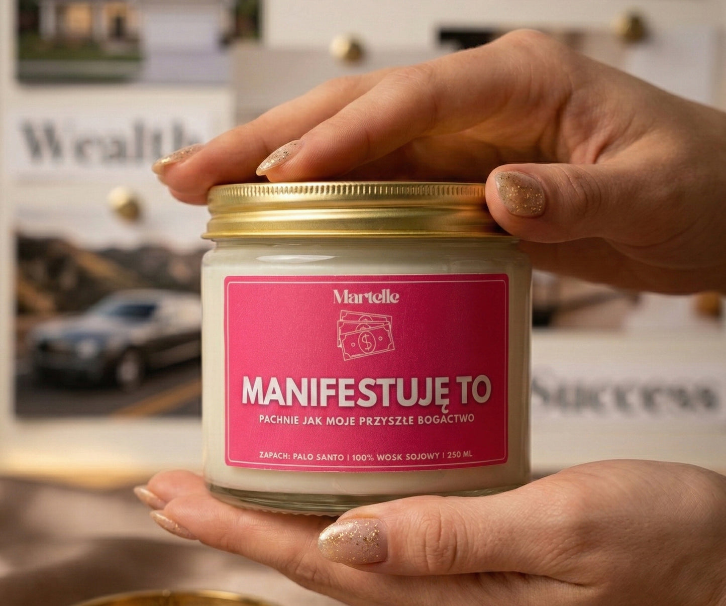 Manifestuję to - świeca sojowa (250 ml)