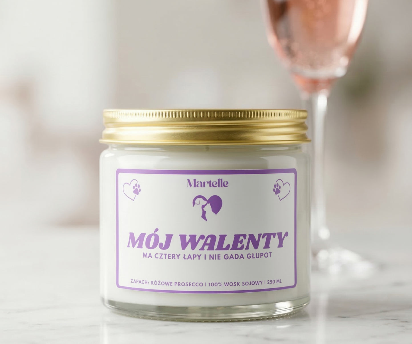 Mój walenty - świeca sojowa (250 ml)