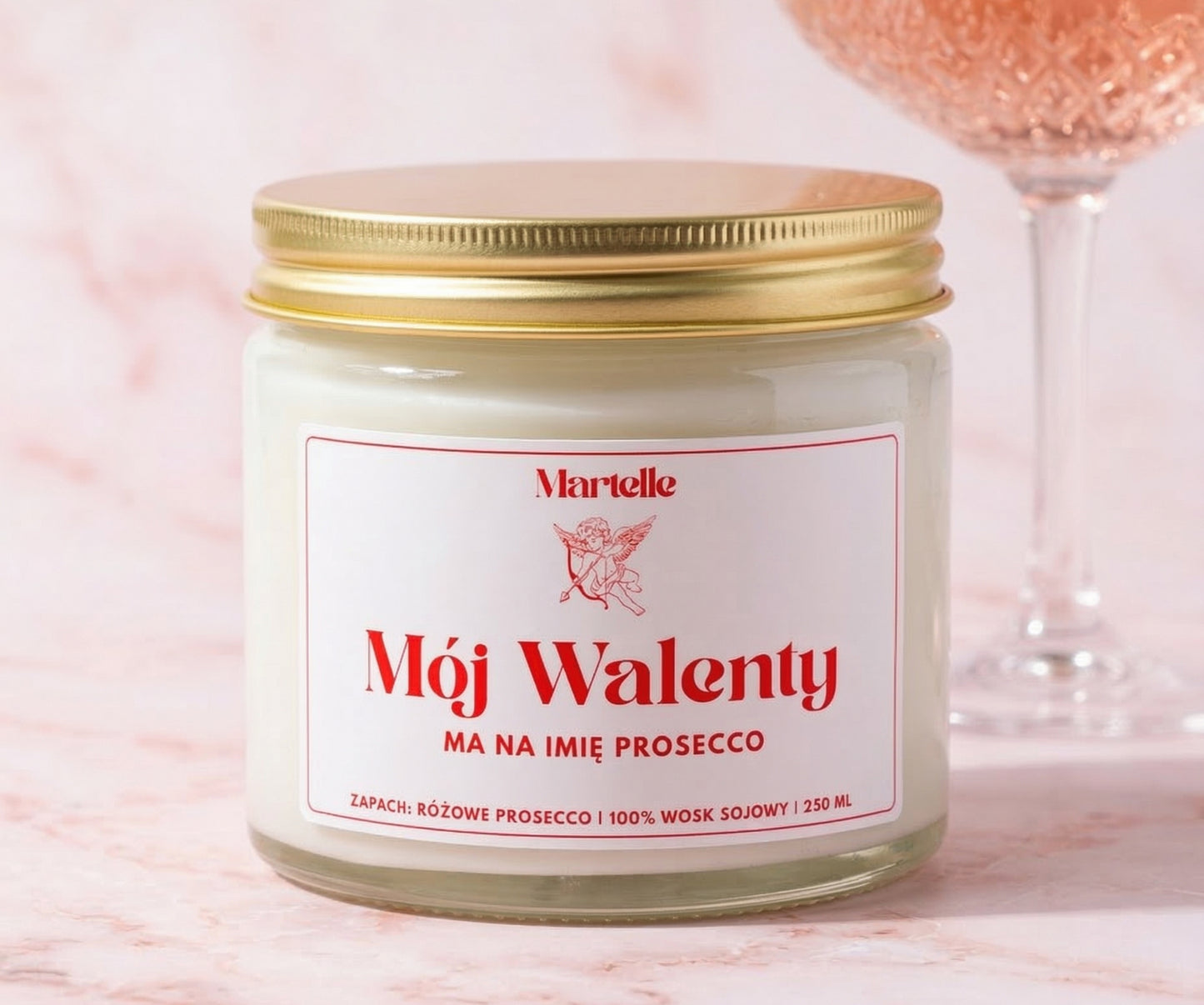 Mój walenty - świeca sojowa (250 ml)