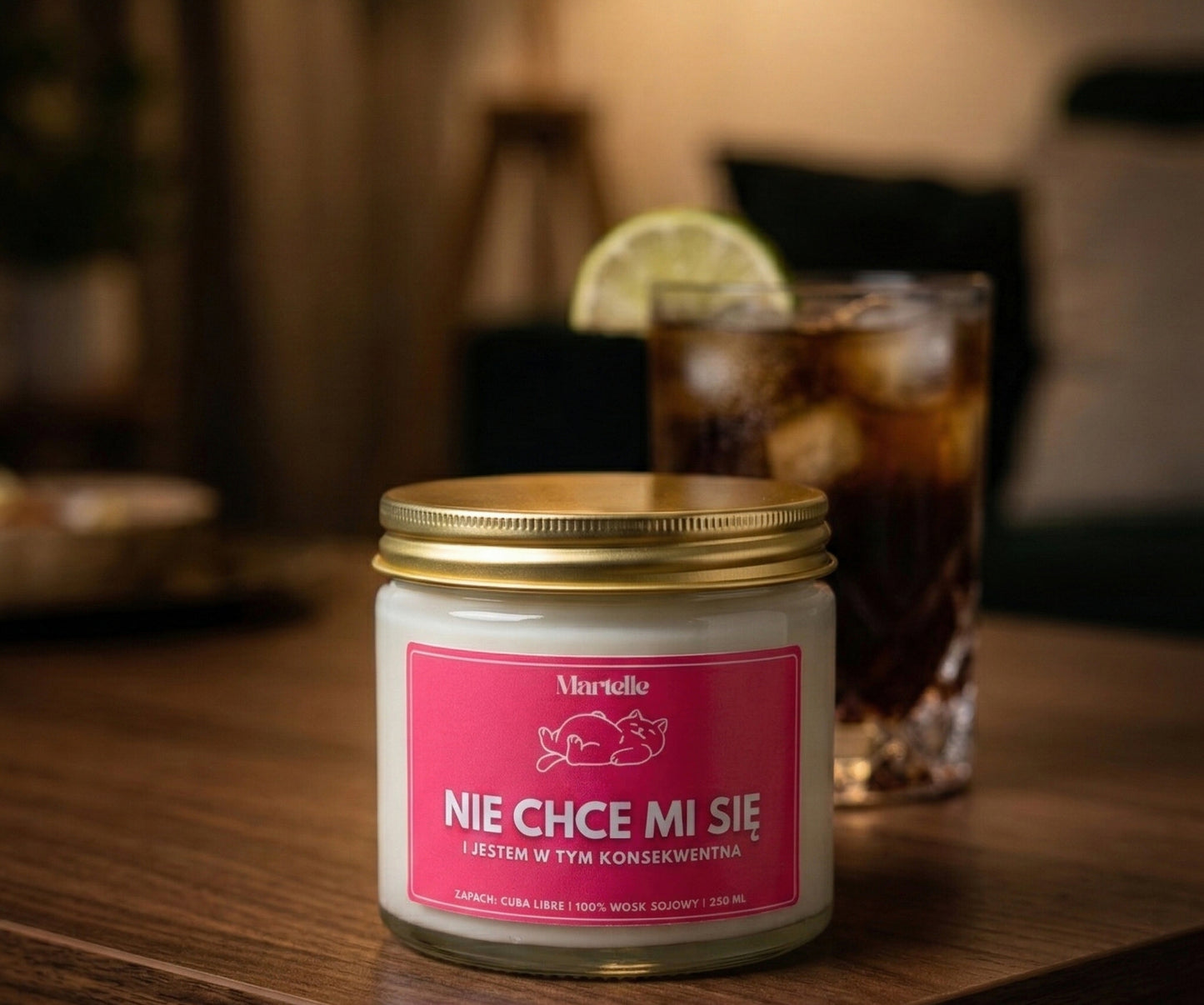 Nie chce mi się - świeca sojowa (250 ml)